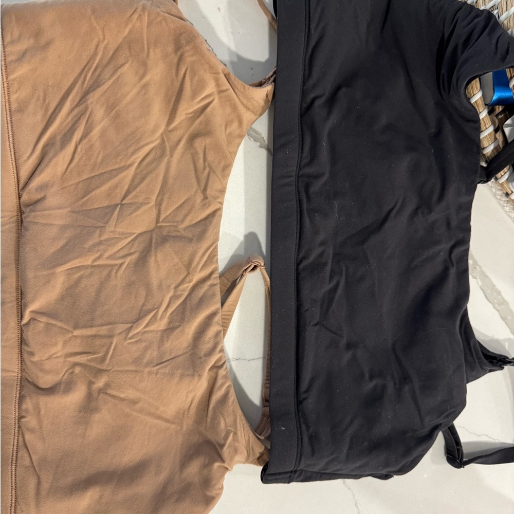 SKIMS Black and Tan Bras